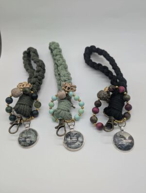 Keychains with Authentic Mastodon Bone Bead