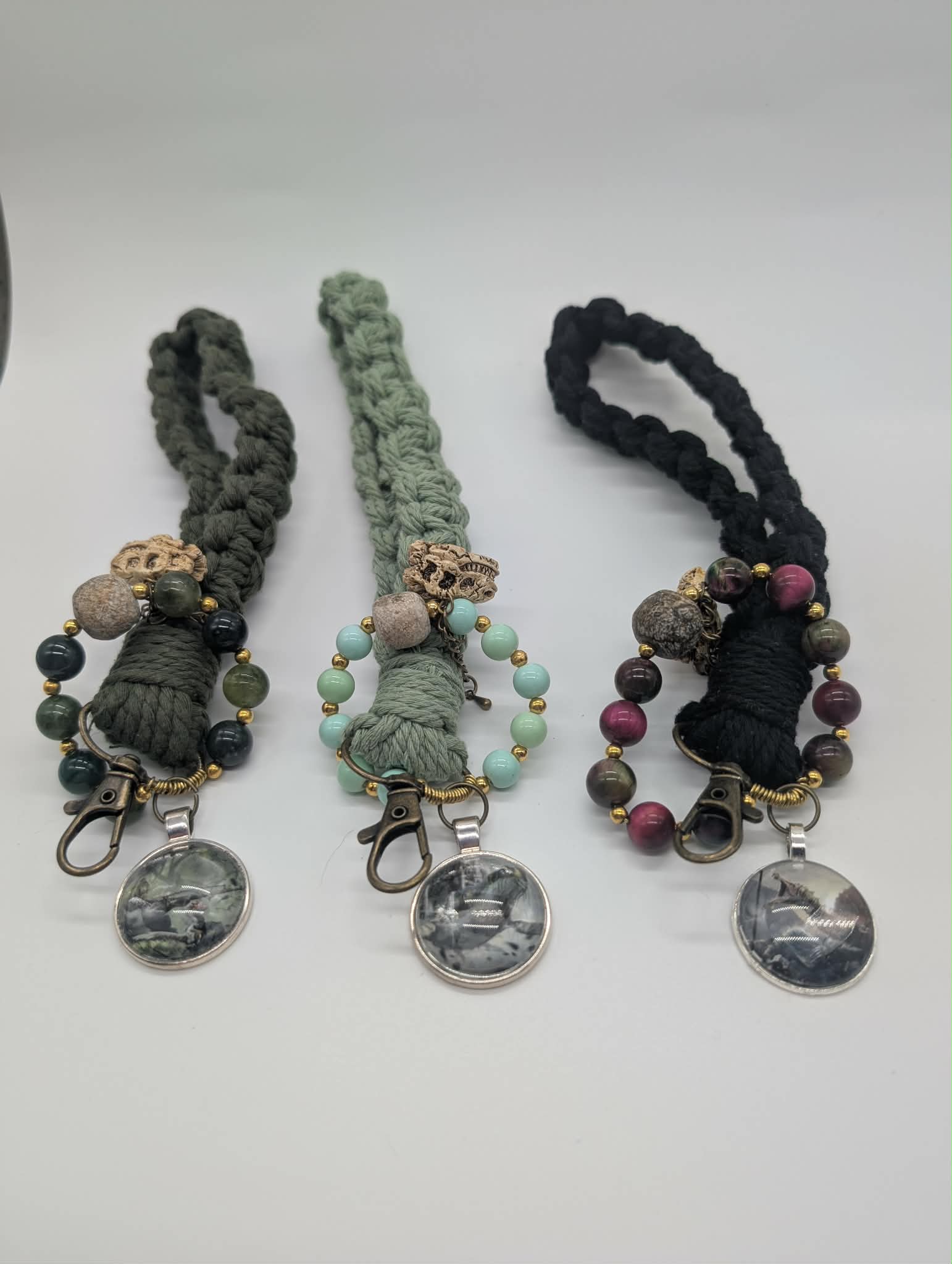 Keychains with Authentic Mastodon Bone Bead
